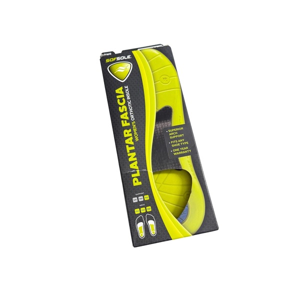 Sof Sole Shoes - Sof Sole Plantar Fascia Womens Orthotic Insole Size 6-11 Yellow Black New